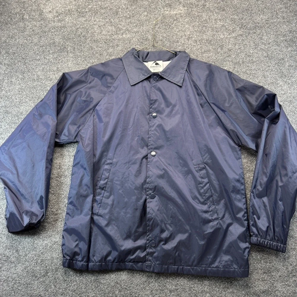 VTG 90s Los Angeles Coroner Coach Jacket Mens S Augusta Sportswear Navy Blue